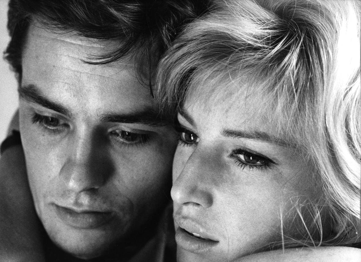 Alain Delon e Monica Vitti ne L’eclisse, 1962