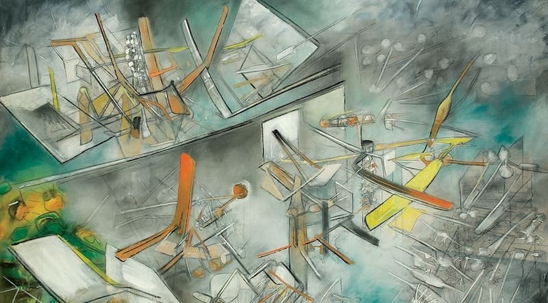Roberto Sebastian MATTA: J’ai j’eu (Il passo), 1956-1957, olio su tela, 206 x 297,5 cm.