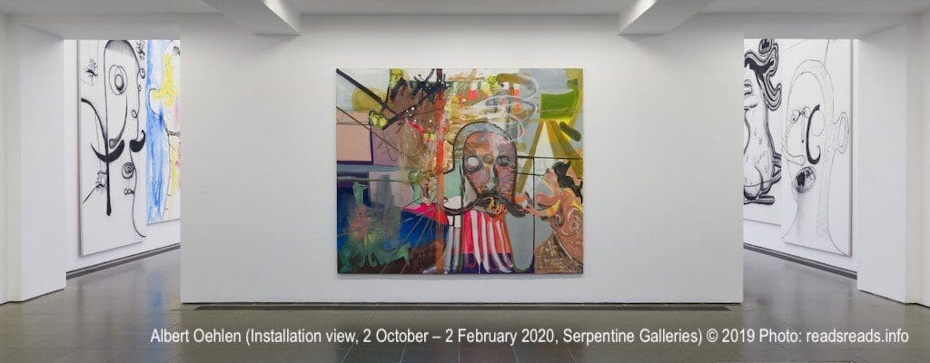 Albert Oehlen (Installation view, 2 October – 2 February 2020, Serpentine Galleries) © 2019 Photo: readsreads.info