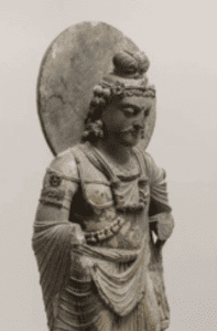 Bodhisattva Maitreya Gandhara, II-III secolo d.C. scisto grigio, 88 cm