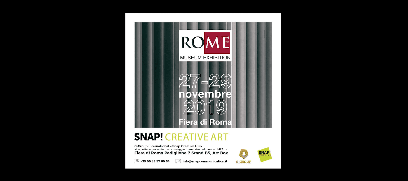 Nasce Snap! Creative Art, la presentazione al Rome Museum Exhibition