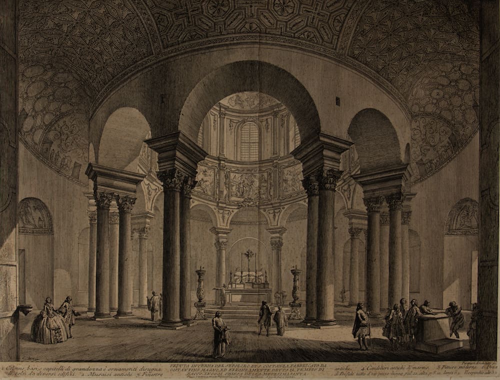 Giambattista Piranesi: Mausoleo di Santa Costanza. Acquaforte 41,5 x 56,4