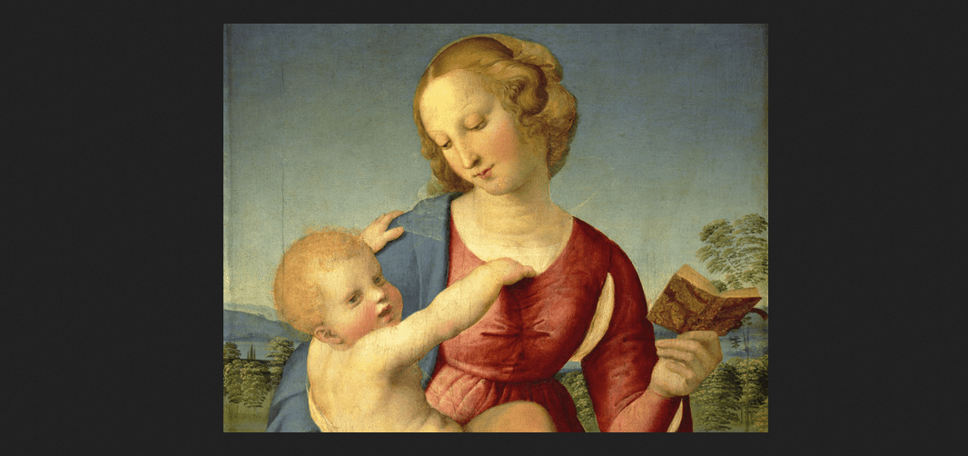 Raffaello Sanzio, Madonna Colonna, 1508, olio su legno di pioppo, 58,2 X 79 cm © Staatliche Museen zu Berlin, Gemäldegalerie / Jörg P. Anders