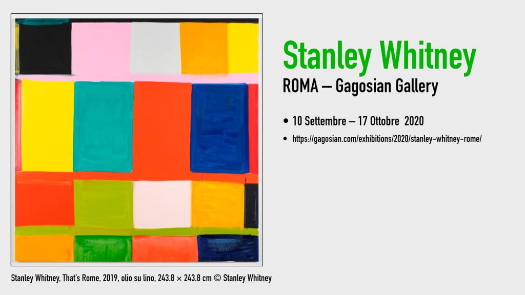 Stanley Whitney, That’s Rome, 2019, olio su lino, 243.8 × 243.8 cm © Stanley Whitney