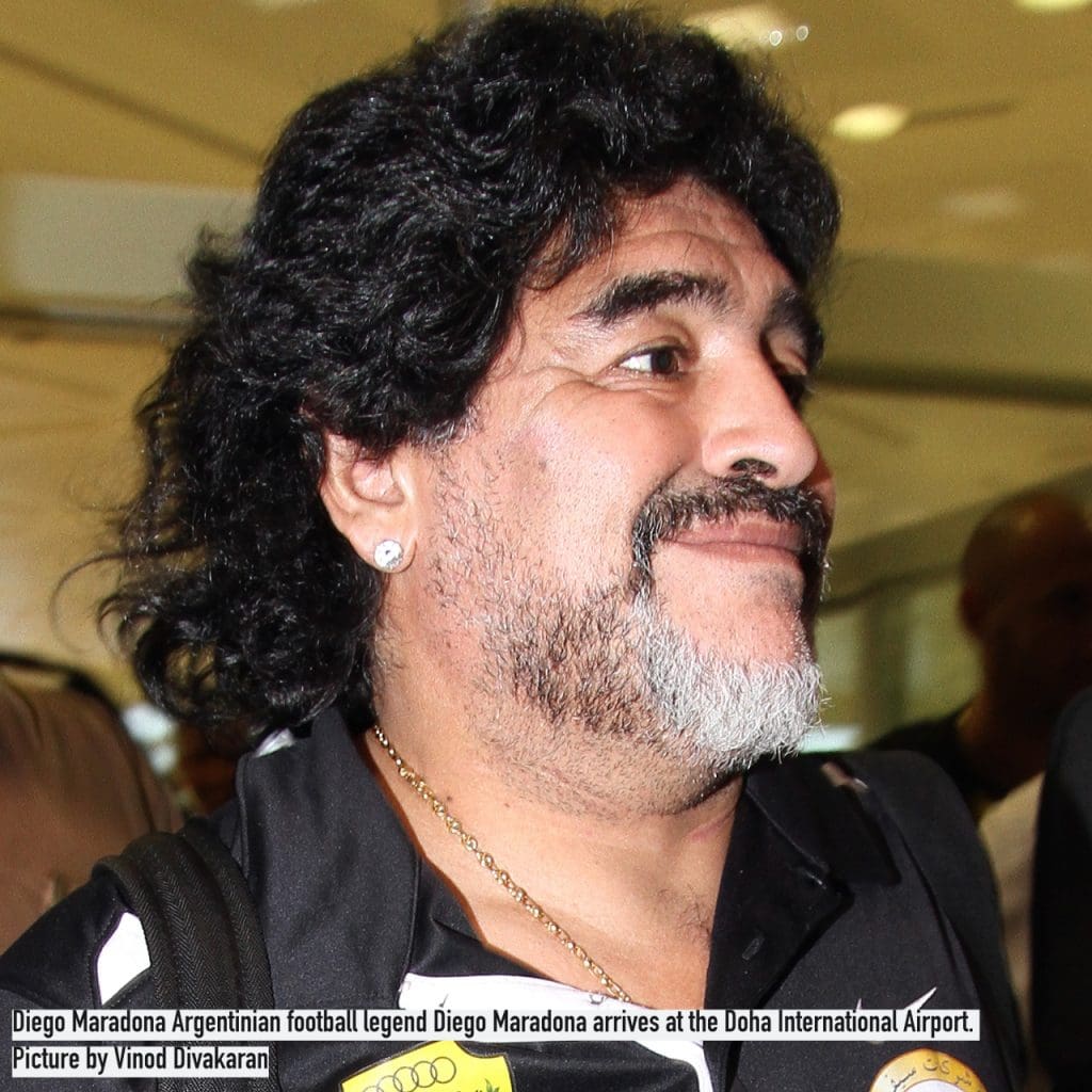 Diego Maradona Argentinian football legend Diego Maradona arrives at the Doha International Airport. Picture by Vinod Divakaran