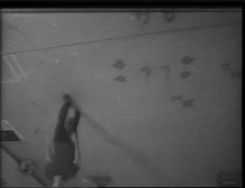 BRUCE NAUMAN STAMPING IN THE STUDIO, 1968 VIDEO (BLACK AND WHITE, SOUND) 01:01:35