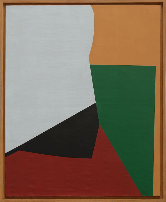 Robert Breer, Untitled, 1952 Oil on canvas, framed 100 x 81 cm, framed 106.0 x 87.0 x 3.8 Signed and dated at the back Unique