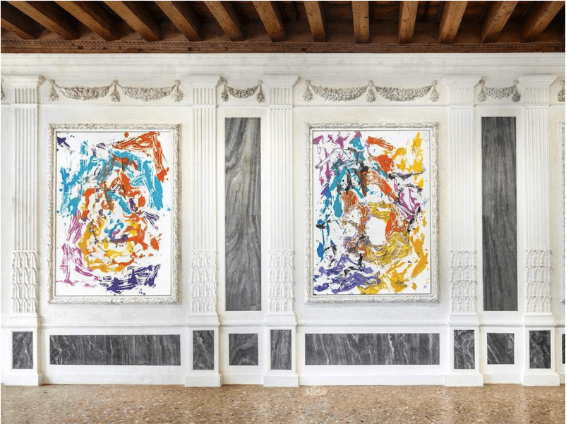 George Baselitz, installation view di «Archinto lacht», 2021. © Georg Baselitz. Foto Matteo De Fina, Courtesy Gagosian