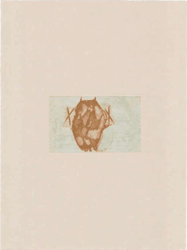 Shamanen Trommel (Il Tamburo dello Sciamano), incisione e acquatinta, Grafos Verlag, Vaduz 1985