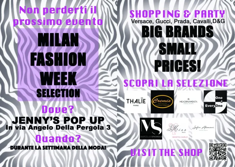 Porta eleganza ed inclusione al Milano Fashion Week settembre 2023 non potete perdere il Jenny's Pop Up. Scoprite i capi più iconici.