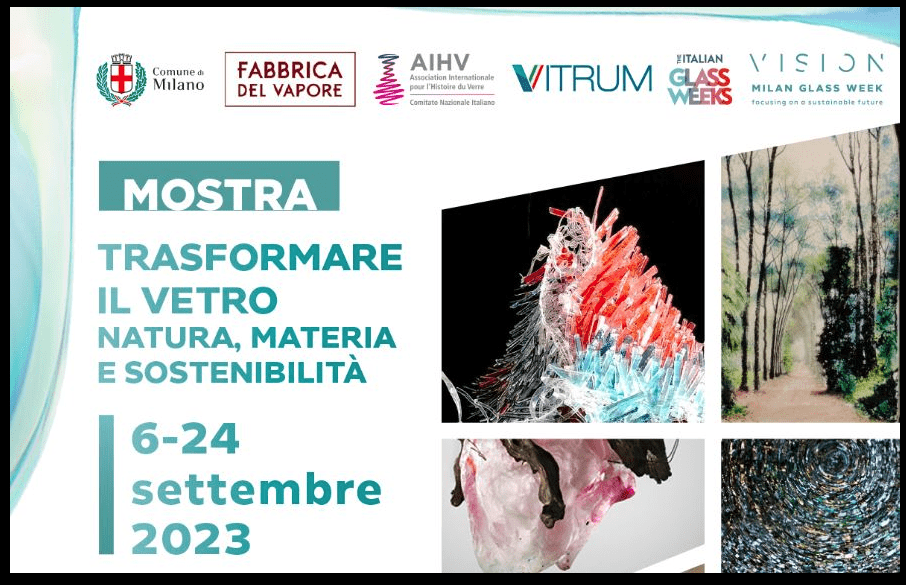 Alla Fabbrica del Vapore di Milano una mostra dedicata al Vetro che presenta i lavori di cinque artisti contemporanei. TRASFORMARE IL VETRO. NATURA MATERIA E SOSTENIBILITÀ