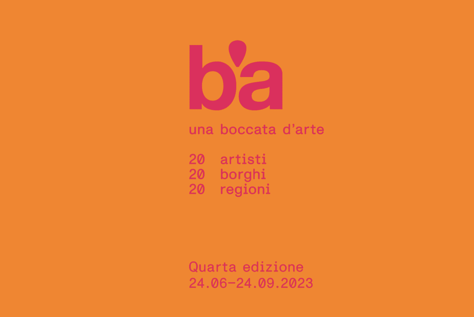 Una Boccata D'Arte. Progetto per sostenere i giovani talenti emergenti in 20 borghi italiani. Collaborazione con Galleria Continua e Threes. Una Boccata D'Arte. Progetto per sostenere i giovani talenti emergenti in 20 borghi italiani. Collaborazione con Galleria Continua e Threes.