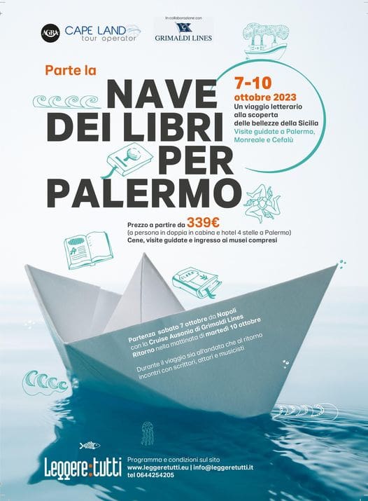 Naviga con Agra Editrice: viaggio letterario tra Napoli e Palermo sulla nave dei libri. Nave dei libri Napoli-Palermo