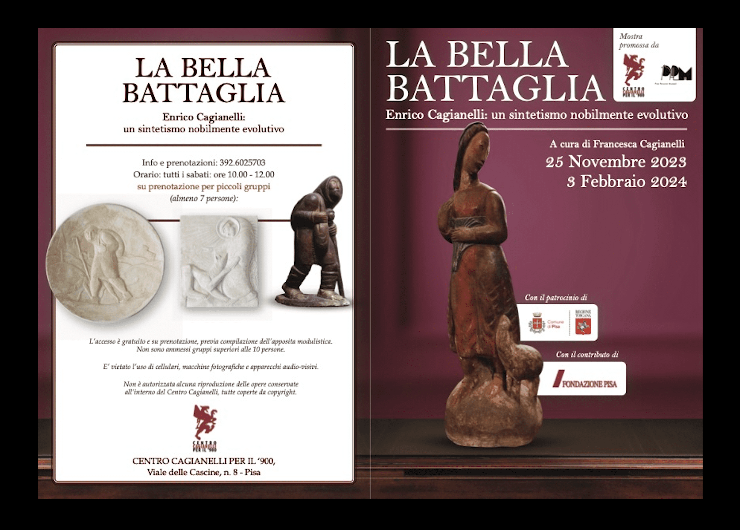 Scopri la mostra dedicata a Enrico Cagianelli a Pisa, con opere uniche. Visita il Centro Cagianelli per il ‘900. 25/11/2023 – 3/02/2024