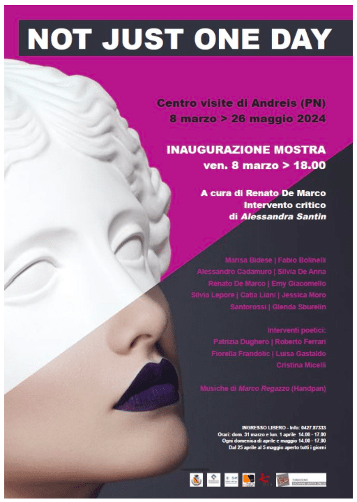 Il Centro Visite del Parco Naturale delle Dolomiti Friulane di Andreis ospita la mostra collettiva NOT JUST ONE DAY, fino al 26 maggio Il Centro Visite del Parco Naturale delle Dolomiti Friulane di Andreis ospita la mostra collettiva NOT JUST ONE DAY, fino al 26 maggio