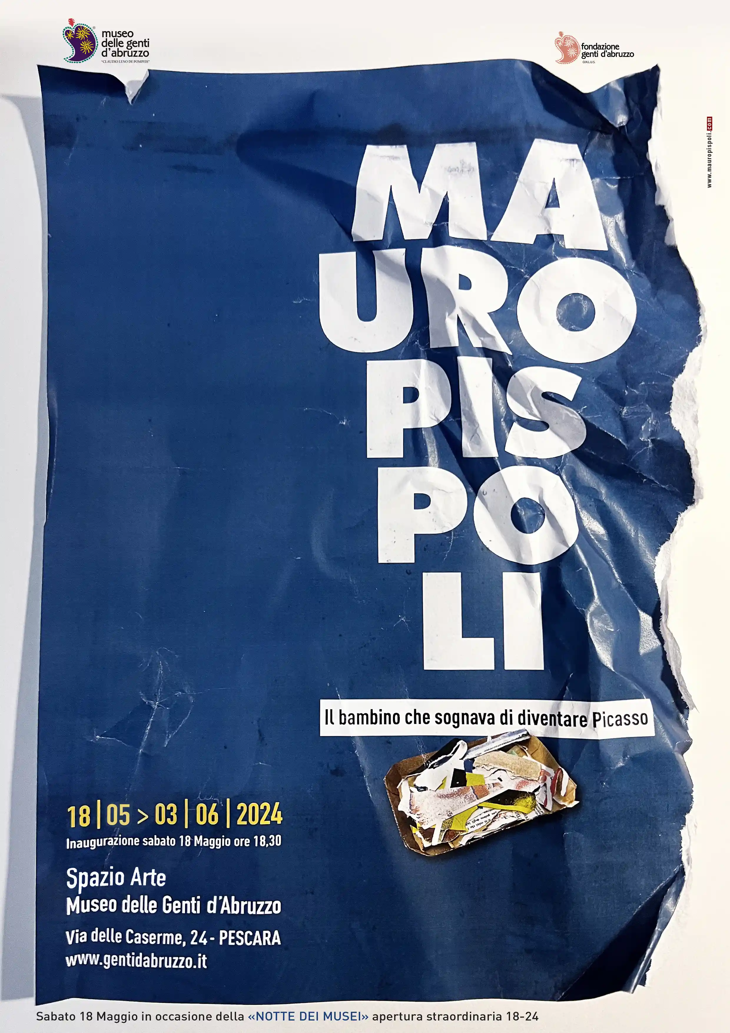 "Il bambino che sognava di diventare Picasso", la mostra di Mauro Pispoli al Museo delle Genti d'Abruzzo, Pescara, dal 18 maggio